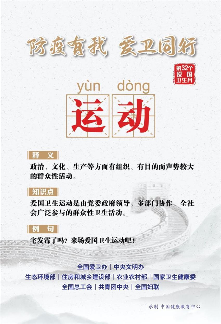 防疫有我 爱卫同行 第32个爱国卫生月活动海报来了!