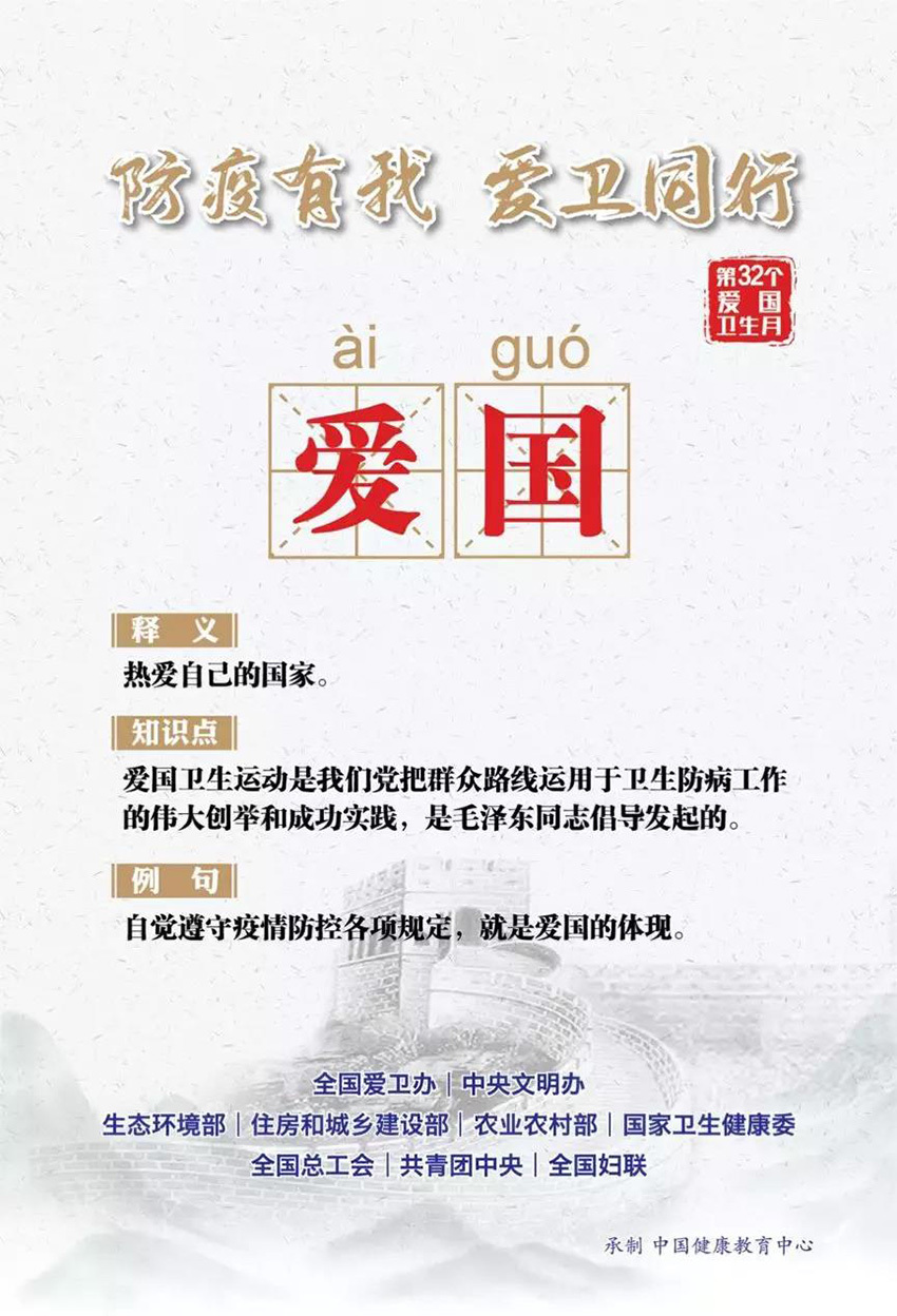 防疫有我 爱卫同行 第32个爱国卫生月活动海报来了!