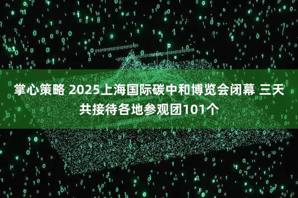 掌心策略 2025上海国际碳中和博览会闭幕 三天共接待各地参观团101个