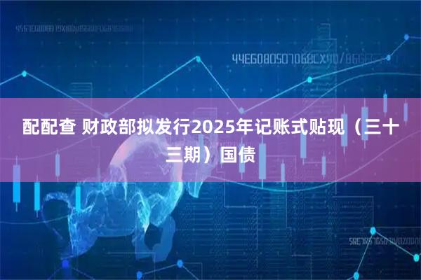 配配查 财政部拟发行2025年记账式贴现（三十三期）国债